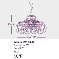 Подвесной светильник Bellart Gemini 2110/L4L 05/V01