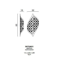 Настенный светильник Beby Group Arabian horse 0670A01 Black matt SW Topaz