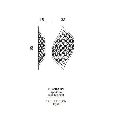 Настенный светильник Beby Group Arabian horse 0670A01 Black matt SW Topaz