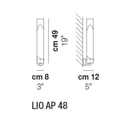 Бра Vistosi Lio AP 48 E27 CR/BC NI