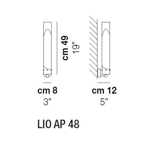 Бра Vistosi Lio AP 48 E27 CR/BC NI