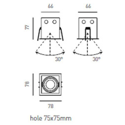 Встраиваемый спот (точечный светильник) Axo light Ficinus FICINUS 1 RECESSED DOWNLIGHT 517 07