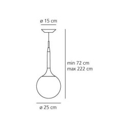 Подвесной светильник Artemide Castore sospensione 25 1053010A