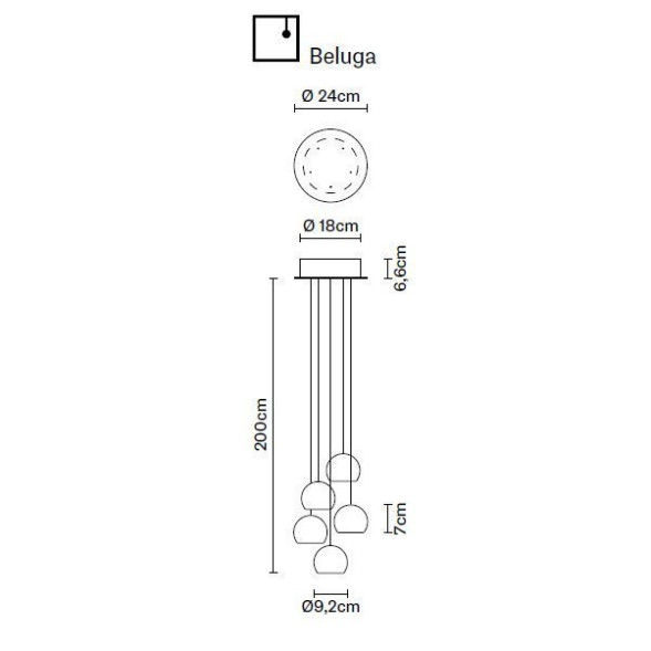 Подвесной светильник Fabbian Beluga Colour F32 A22 00