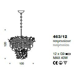 Подвесной светильник IDL Groovy 463/12 gold