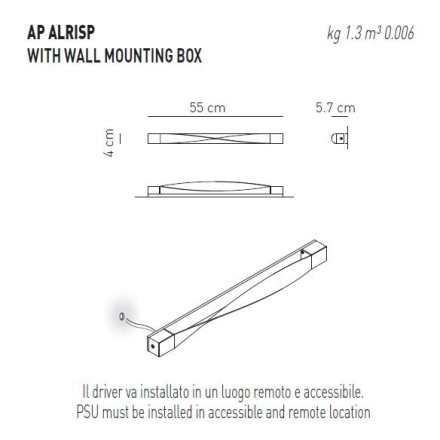 Настенный светильник Axo Light AP ALRISP APALRISPXXXXLED