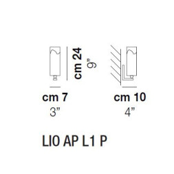 Бра Vistosi Lio AP L1 P ALO CR/BC NI
