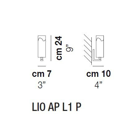 Бра Vistosi Lio AP L1 P ALO CR/BC NI