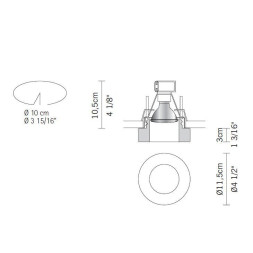 Встраиваемый светильник Fabbian Lei D27 F14 00