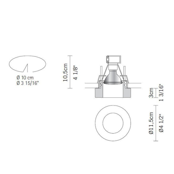 Встраиваемый светильник Fabbian Lei D27 F14 00