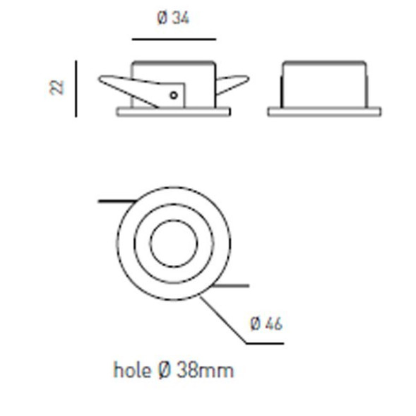 Встраиваемый спот (точечный светильник) Axo light Politianus POLITIANUS RECESSED DOWNLIGHT 502 07