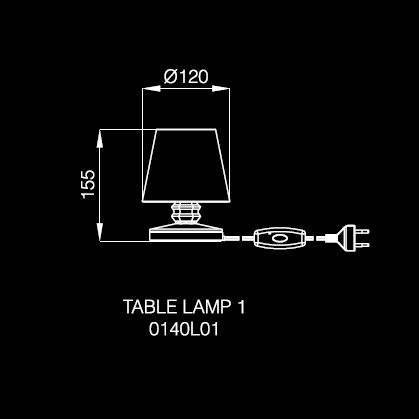 Настольная лампа Beby Platinum 0140L01 Chrome