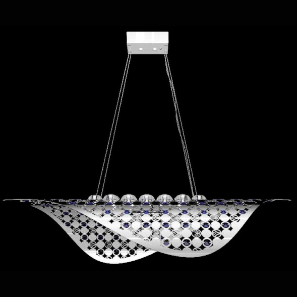 Подвесной светильник Beby Group Arabian horse 0670B01 Satin Chrome SW Blu Violet