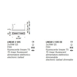 Подвесной светильник De Majo LINEAR 2 S95 0LINE0S19