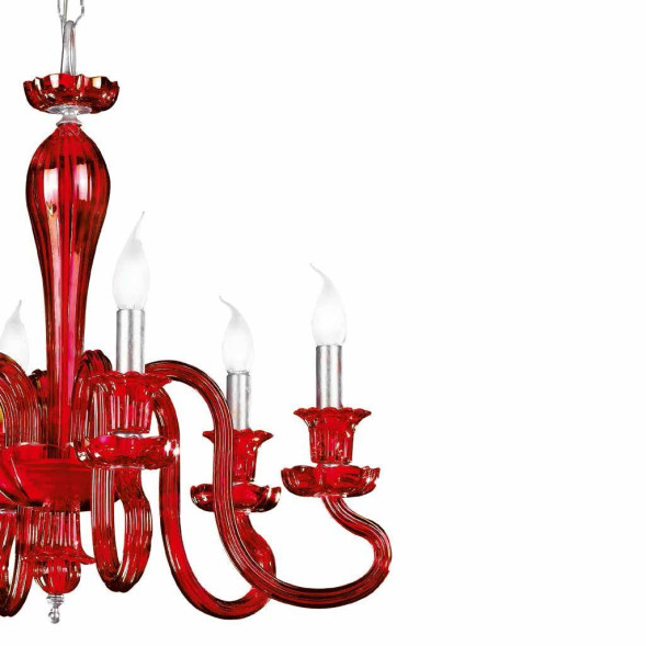 Люстра Renzo Del Ventisette Contemporary L 14000/6 R ROSSO DEC. 089 C.M