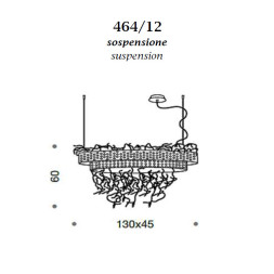 Подвесной светильник IDL Groovy 464/12 white velvet with light gold