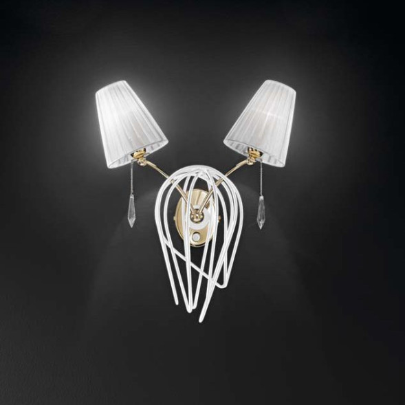 Бра IDL Flame 524/2A white+gold