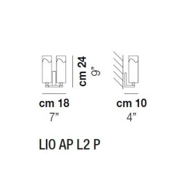 Бра Vistosi Lio AP L2 P ALO CR/BC NI