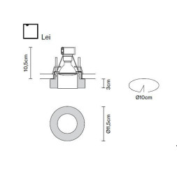 Встраиваемый спот (точечный светильник) Fabbian Lei D27 F44 35