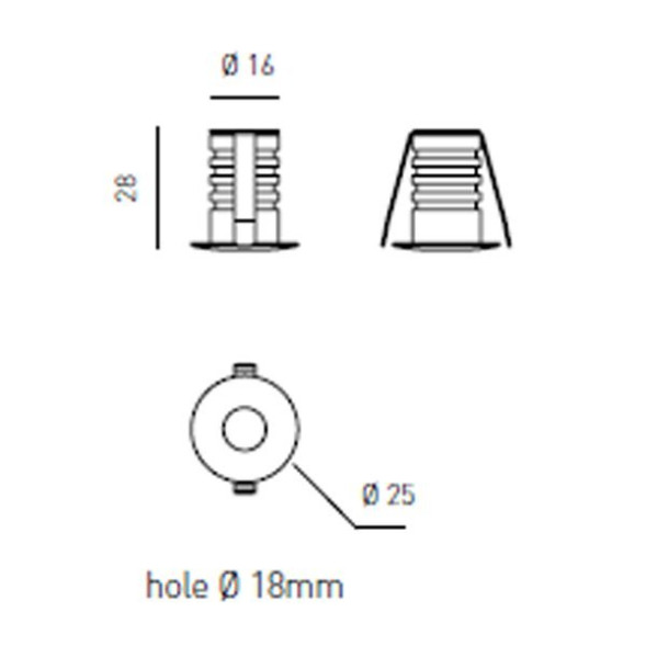 Встраиваемый спот (точечный светильник) Axo light Picus PICUS RECESSED DOWNLIGHT 501 07