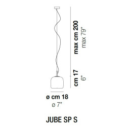 Подвесной светильник Vistosi Jube JUBE SP S CR OS