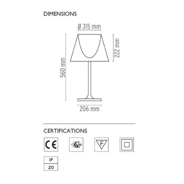 Настольная лампа Flos Ktribe T1 Glass F6281000