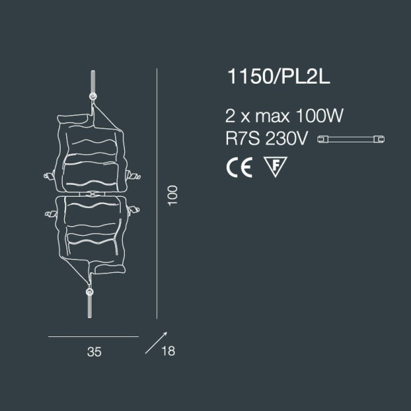 Потолочный светильник Bellart Poeme 1150/PL2L 08/V01