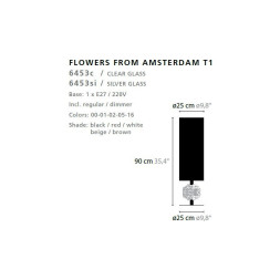 Настольная лампа Ilfari Flowers from Amsterdam T1 L Black shade 10831 02