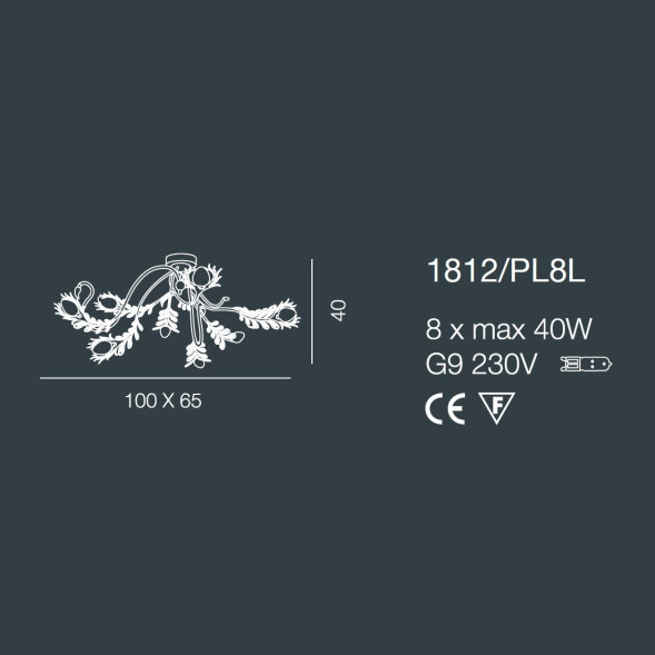 Потолочная люстра Bellart Musa 1812/PL8L 04/V01