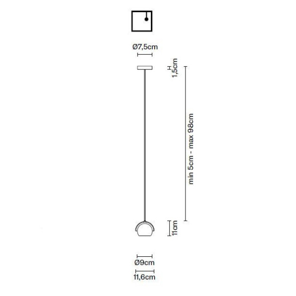 Подвесной светильник Fabbian Beluga Colour D57 A11 31