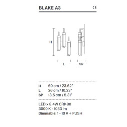 Бра Masiero Blake A3