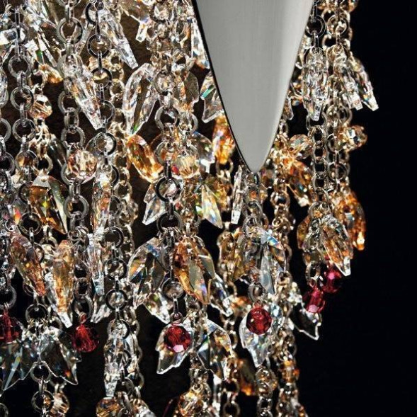 Настенный светильник Beby Group Bouquet 5200A04 Chrome Silver Grey Red