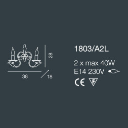 Бра Bellart Versailles 1803/A2L 02+10