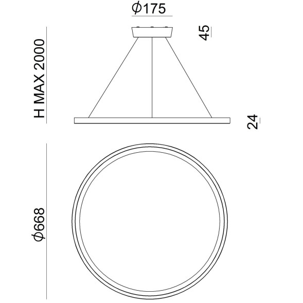 Подвесной светильник Linea Light Hinomaru 8619