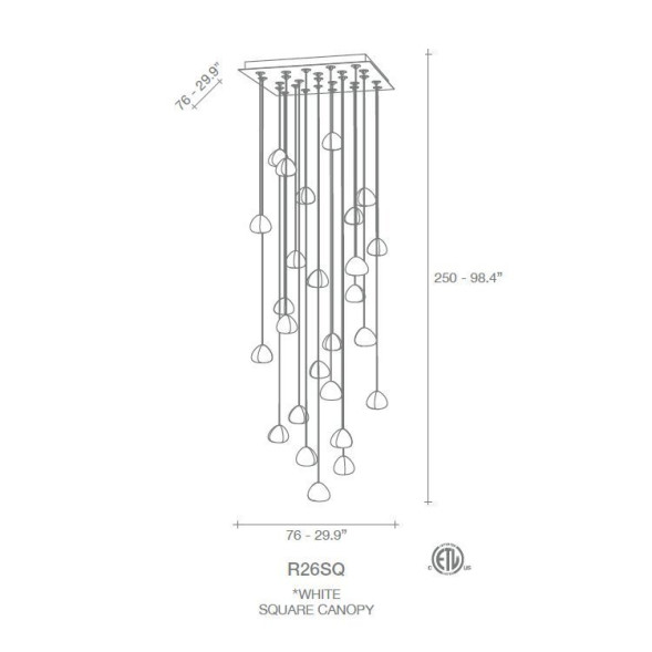 Подвесной светильник Terzani Mizu R26S E8 A9 Q