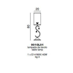 Настольная лампа Beby Group Princess 9010L01 Light gold 624 SW Bronze Shade