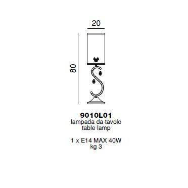 Настольная лампа Beby Group Princess 9010L01 Light gold 624 SW Bronze Shade