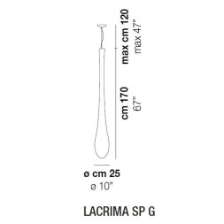 Подвесной светильник Vistosi Lacrima SP G E27 BC NI