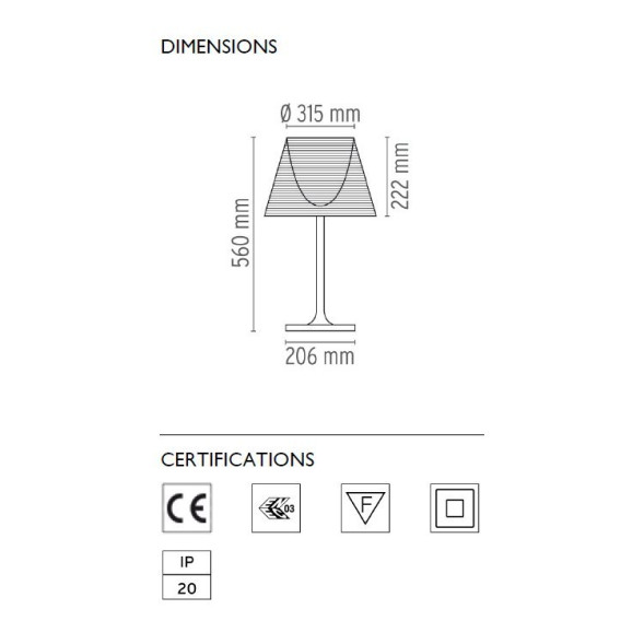 Настольная лампа Flos Ktribe T1 Fumee F6263030