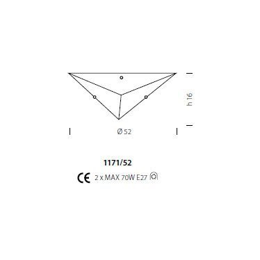 Настенно-потолочный светильник Sylcom Memmo 1171/52 D GR.A