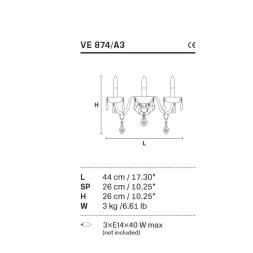Бра Masiero Bohemia VE 874/A3 Cut