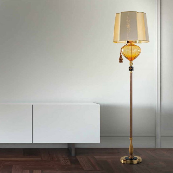 Торшер Euroluce Orfeo PT1 gold Amber