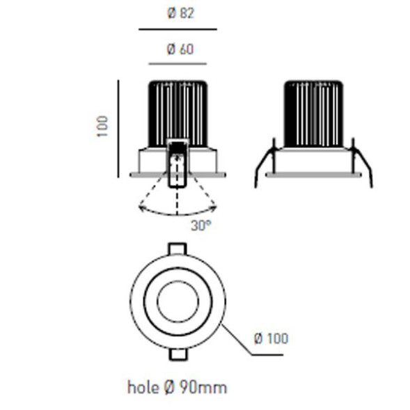 Встраиваемый спот (точечный светильник) Axo light Stellatus 508 07