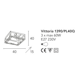 Потолочный светильник Bellart Vittoria 1390/PL40Q 05/V01