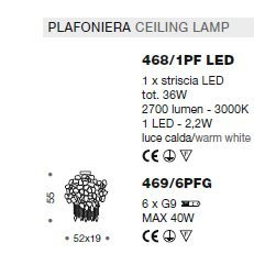 Потолочный светильник IDL Corten 468/1PFLED brown corten