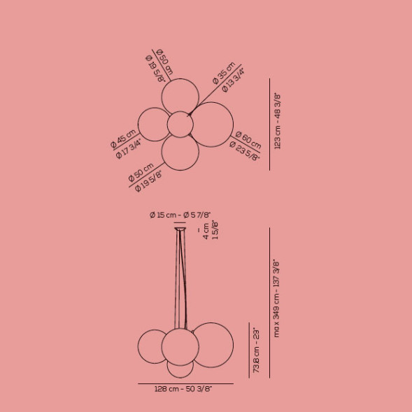 Подвесной светильник Axo Light Cloudy SP BC XX