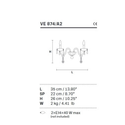 Бра Masiero Bohemia VE 874/A2 Cut