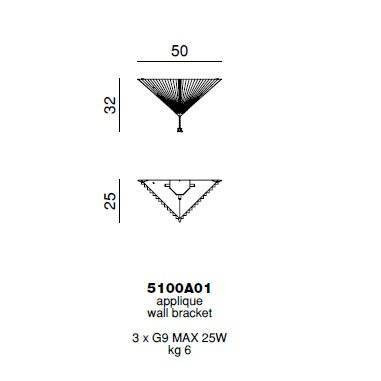 Настенный светильник Beby Group Crystal sand 5100A01 Chrome