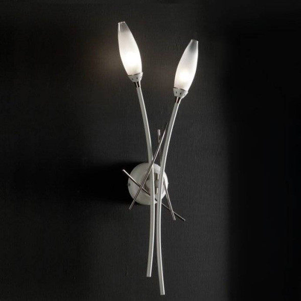 Бра Masca Shanghai 1870/A2 Bianco mat nichel / Glass 591