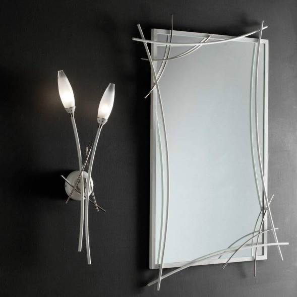 Бра Masca Shanghai 1870/A2 Bianco mat nichel / Glass 591